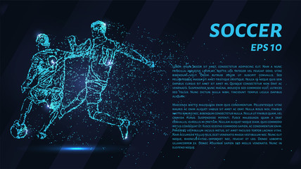 Soccer blue points of light. Soccer vector illustration.