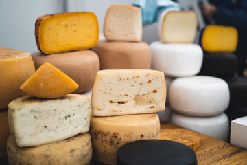 traditional Ukrainian cheese of various varieties