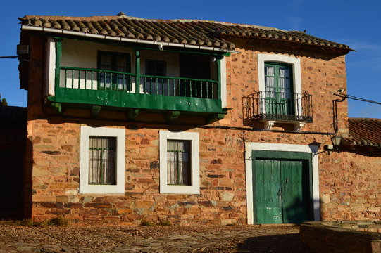 Houses Of The XVI Century In Castrillo De Los Polvazares. Architecture, History, Camino De Santiago, Travel, Street Photography. November 2, 2018. Castrillo De Los Polvazares, Leon,  Spain.