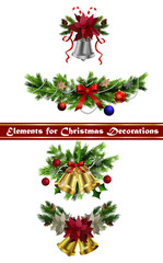 Naklejka na ściany i meble Christmas elements for your designs
