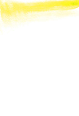 Card with yellow watercolor painting for design. Abstract backdrop. Save the Date, postcard, banner, logo, wedding invitation. Isolated on white background. Vector illustration.