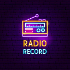 Radio Record Neon Sign