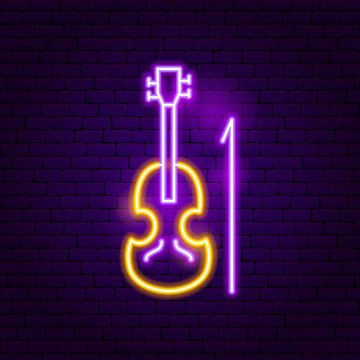Violin Neon Sign