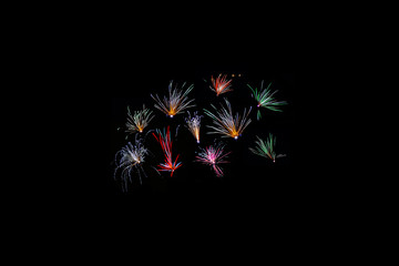 Colorful silvester firework background