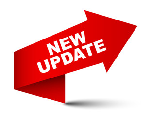 red vector banner new update