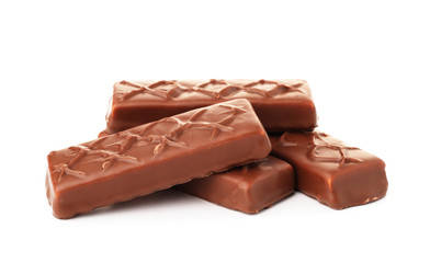 Chocolate bars isolated