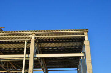 Building construction. Concrete structure beam column slab with cement material structure....