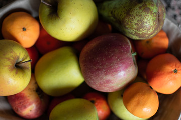Fruit basket in a kitchen