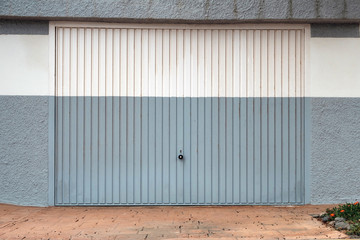 garage door - metal garage gate closed -