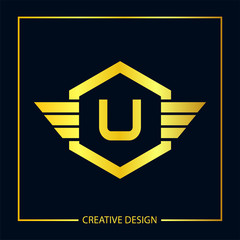 Initial Letter U Logo Template Vector Design