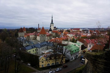 Obraz premium View over part of the old town of Tallinn