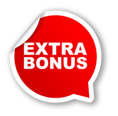red vector banner extra bonus