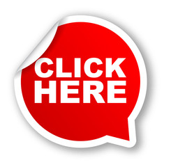 red vector banner click here