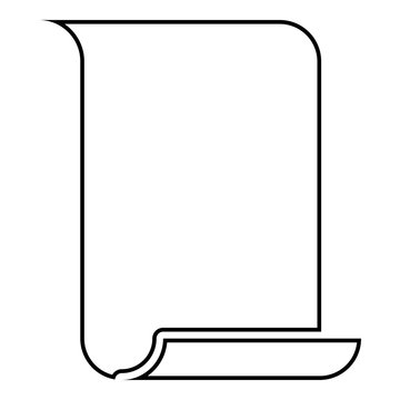 recommend clip art: Paper papyrus Old scroll paper Important document with parchment for template icon black color illustration  outline