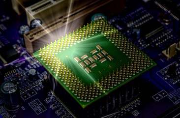cpu pins and circuit mother board