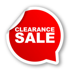 red vector banner clearance sale