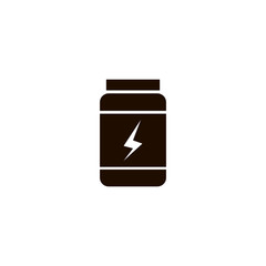 whey protein bottle icon vector. flat design