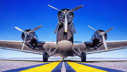 historical aircraft on a runway