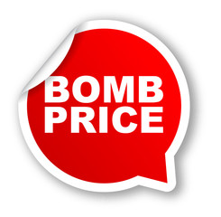 red vector banner bomb price