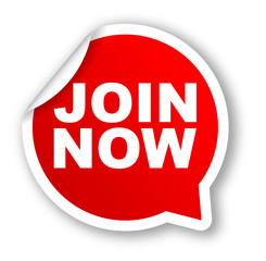 red vector banner join now