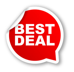 red vector banner best deal