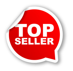 red vector banner top seller