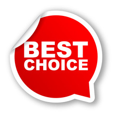 red vector banner best choice