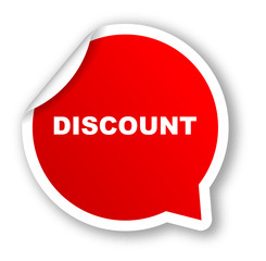 red vector banner discount