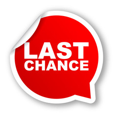 red vector banner last chance