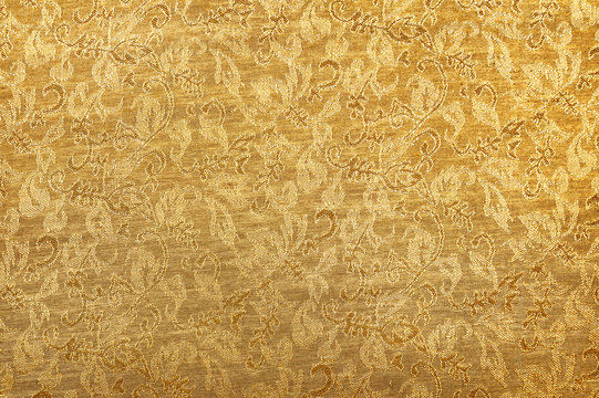 Chinese golden ornament fabric texture background
