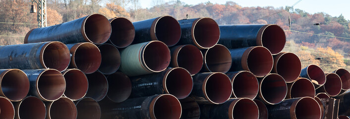 old steel pipes background