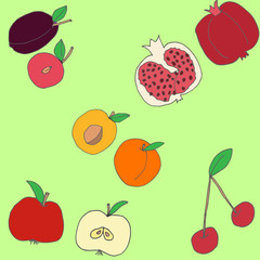 the multicolored fruit seamless