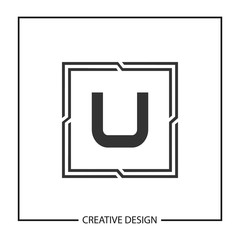 Initial Letter U Logo Template Vector Design