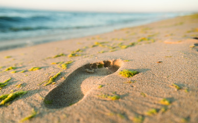 footstep on sand