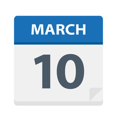 March 10 - Calendar Icon
