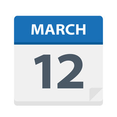 March 12 - Calendar Icon