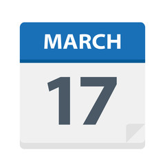 March 17 - Calendar Icon