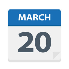 March 20 - Calendar Icon