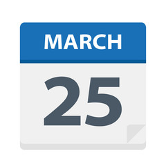 March 25 - Calendar Icon