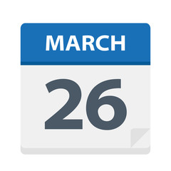 March 26 - Calendar Icon