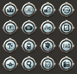 Post service icons set