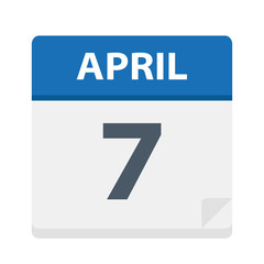 April 7 - Calendar Icon
