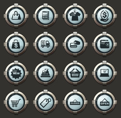 Shop icons set