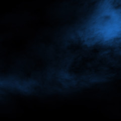 Obraz na płótnie Canvas Blue fog and mist effect on black stage studio showcase room background.