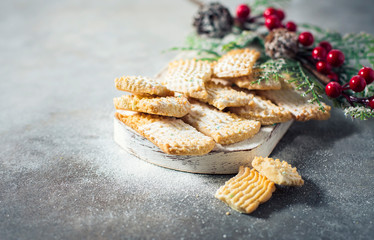 Christmas cookies. Holiday decorations Selective focus