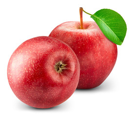 Red apple isolated on white