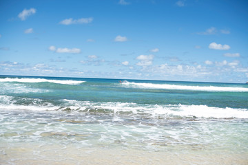 Fototapeta na wymiar vague sur une plage de surf Martinique