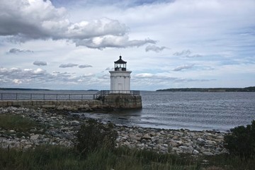 Portland, Maine, USA: The Portland Breakwater Light (also called Bug Light) was built in 1875,...