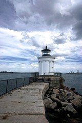 Portland, Maine, USA: The Portland Breakwater Light (also called Bug Light) was built in 1875, restored in 1989, and reactivated in 2002.