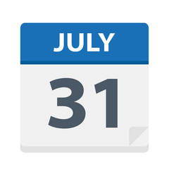Fototapeta premium July 31 - Calendar Icon